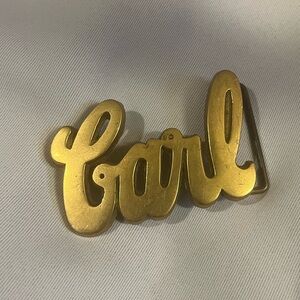 Vintage Solid Brass 4056 Buckle CARL Made in Taiwan
